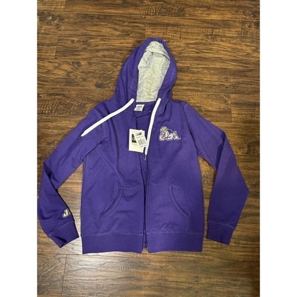 e5 Collegiate JM University Zip Up Hoodie Purple Women's Sz:S - Picture 3 of 10